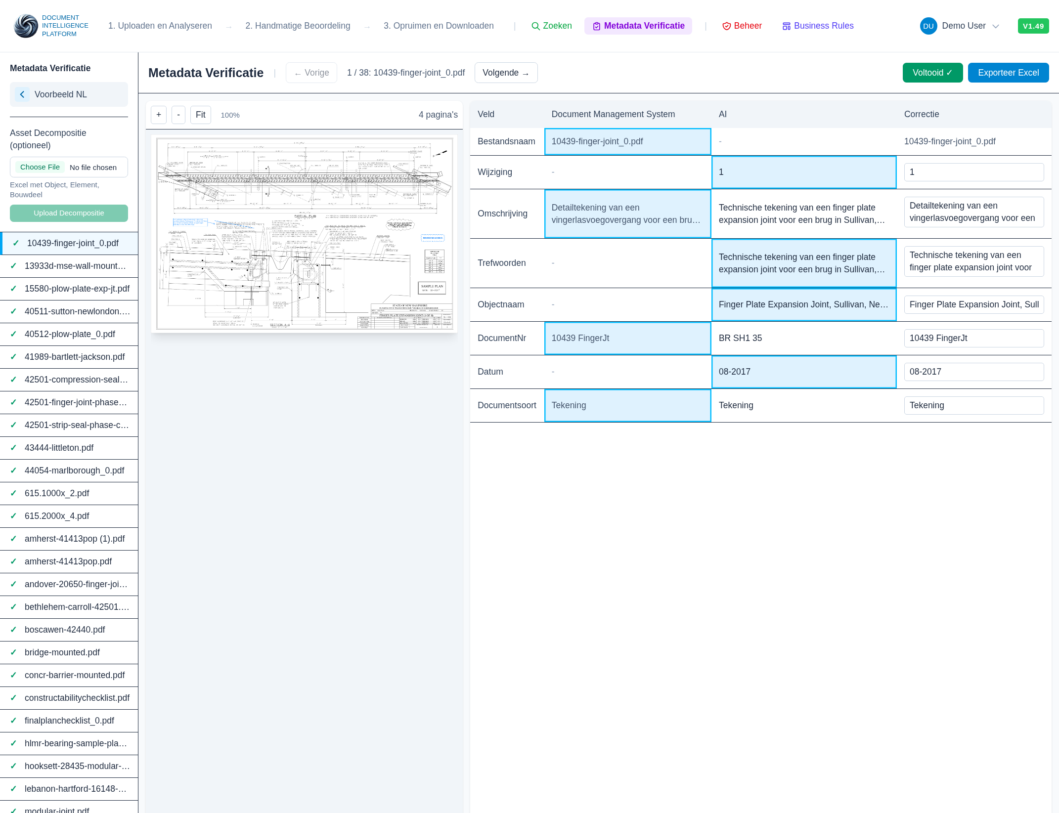 Metadata Verificatie